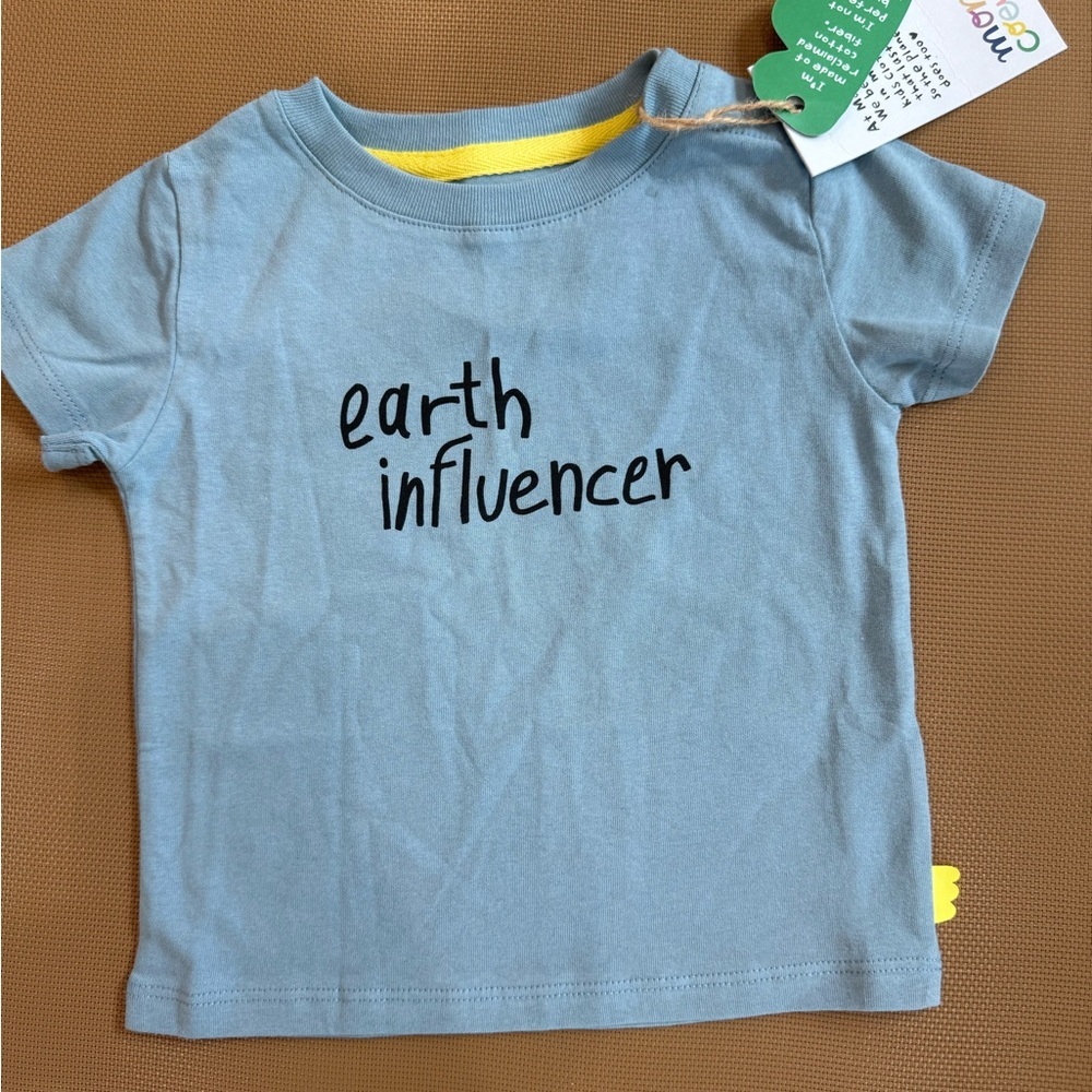 Monceur Kids' Blue "Earth Influencer" Tee